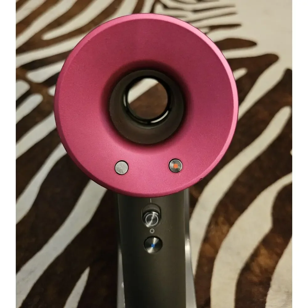 Dyson Supersonic Hair Dryer - Fuchsia/Grey & New Dyson Nickel Display Stand